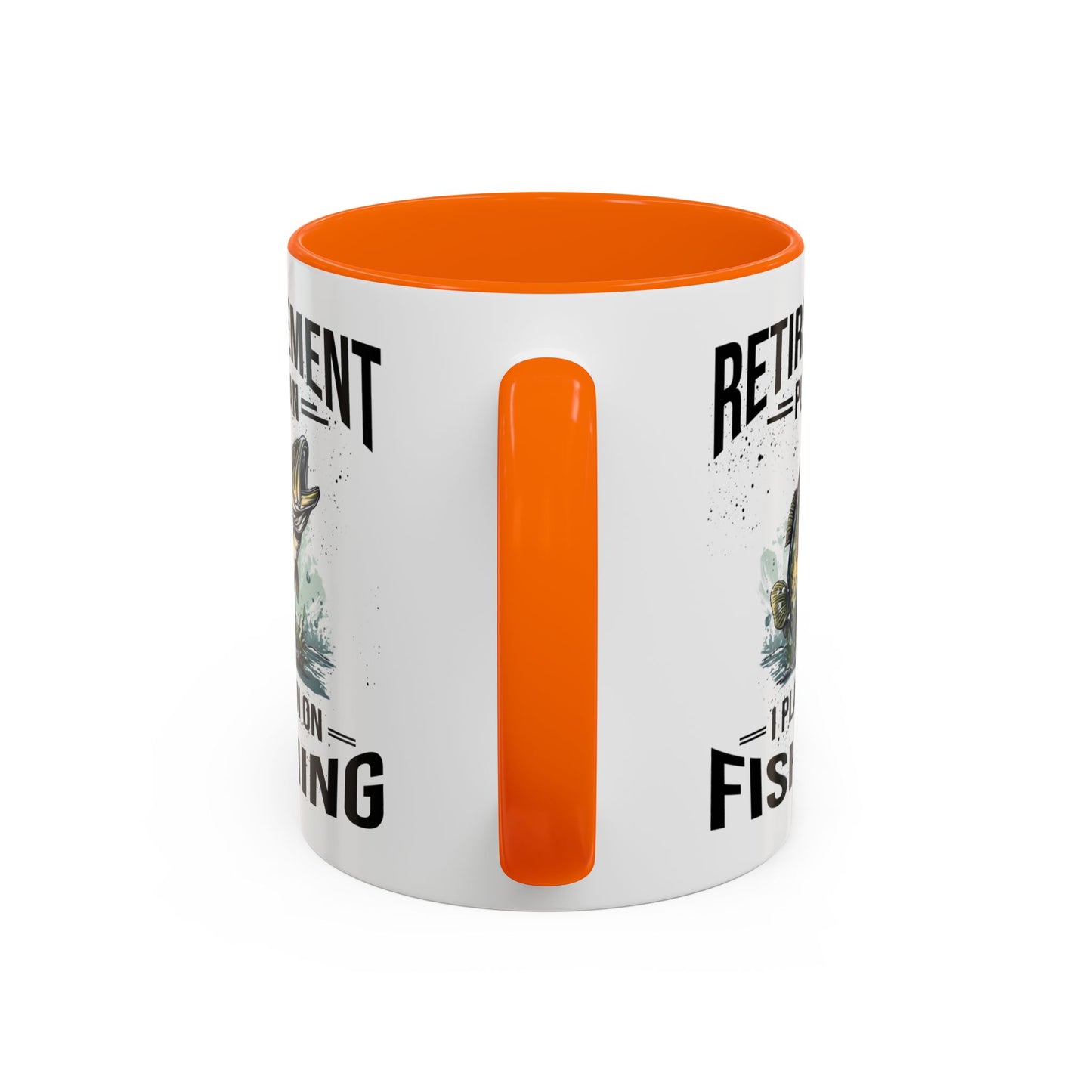 Retirement Mug - Retirement Plan Gone Fishing - Coffee Mug - Funny Retirement Gift, Happy Retirement Mug, Fishing Retirement Gift A0037-03 Accent Coffee Mug (11, 15oz)