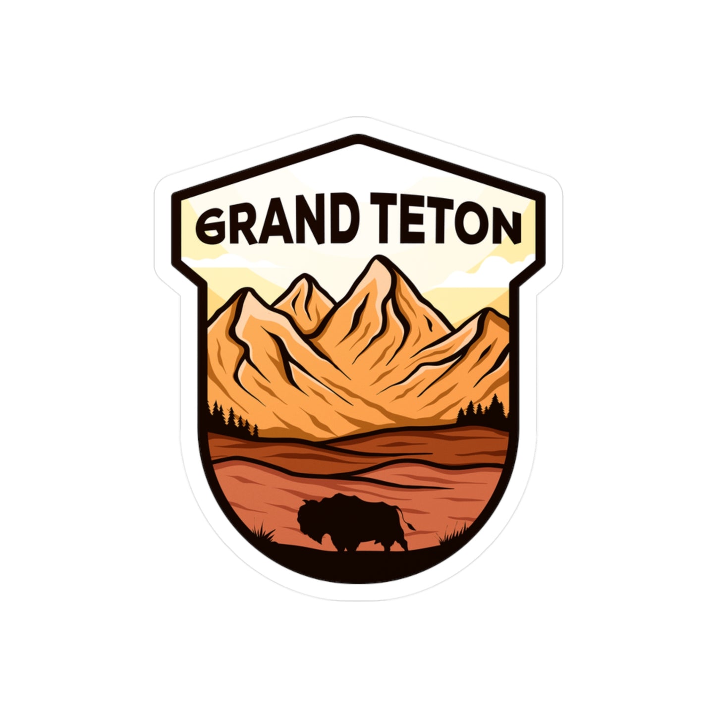 Grand Teton National Park Vinyl Sticker - Perfect Gift for Outdoor Enthusiasts