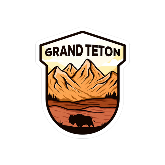 Grand Teton National Park Vinyl Sticker - Perfect Gift for Outdoor Enthusiasts