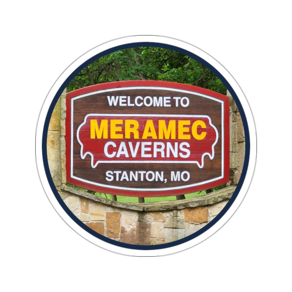 Sticker Route 66 Meramec Caverns Missouri Kiss-Cut Stickers