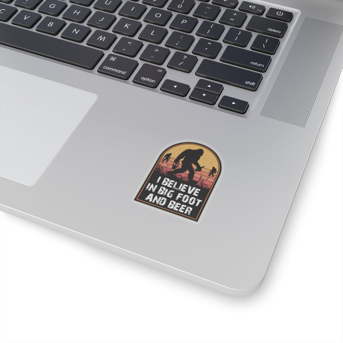 Quirky Big Foot Decal - I Believe in Big Foot and Beer Kiss-Cut Stickers