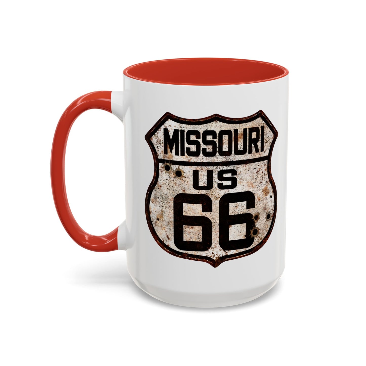 Mug Vintage Rusty Route 66 Highway Shield Missouri Route 66 Gift 11oz, 15oz