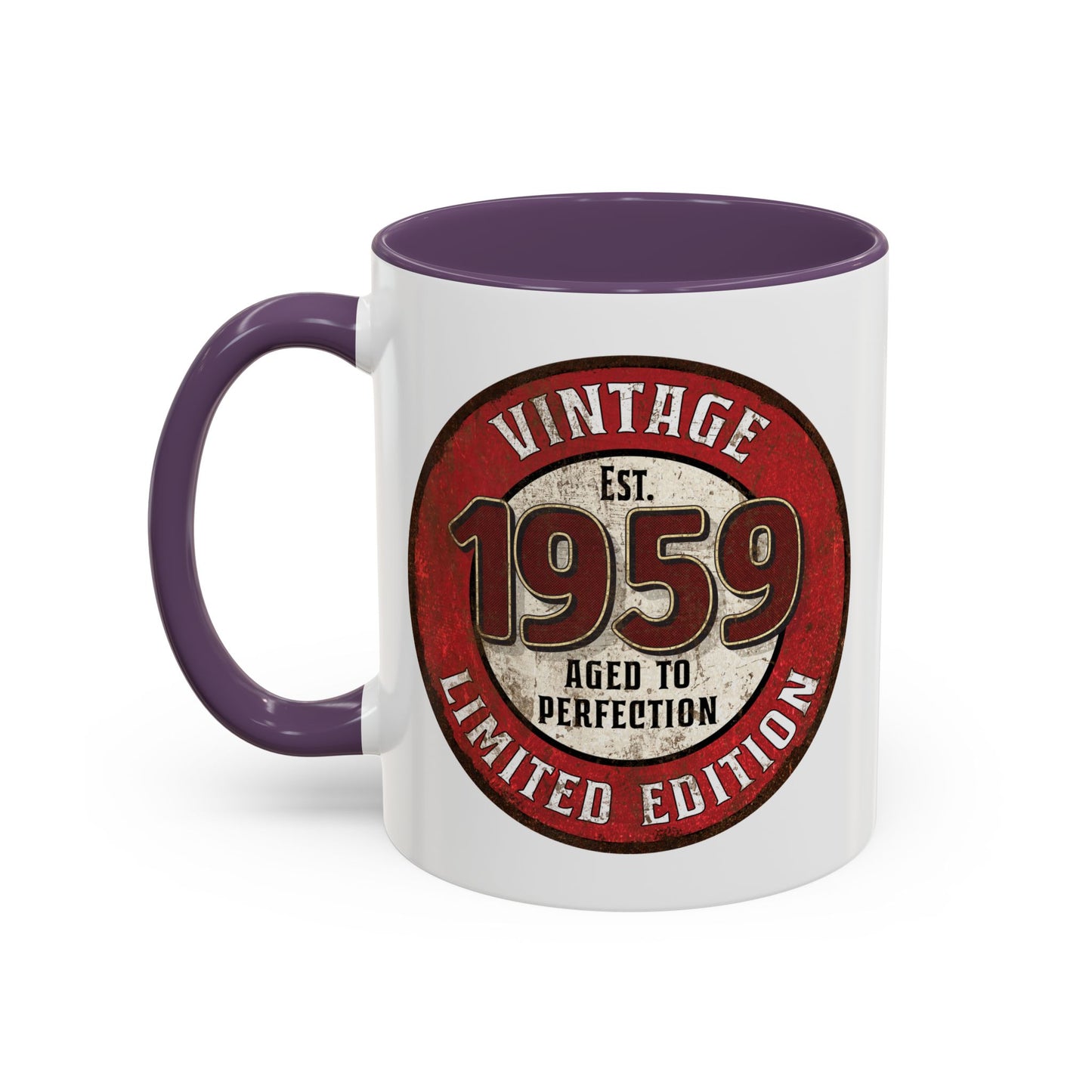 Vintage 1959 Birthday Mug, Aged to Perfection Limited Qty Coffee Cup - Gift Idea, Memories, Special Occasion, Collector's Item, Unique