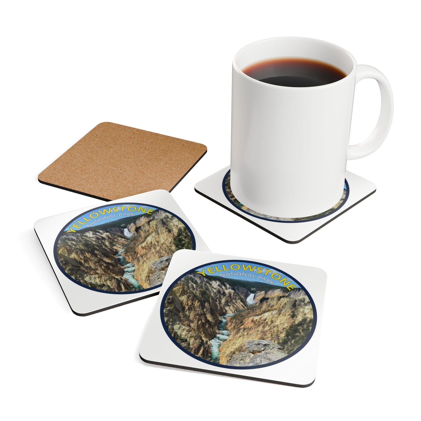 Yellowstone National Park Corkwood Coaster Set