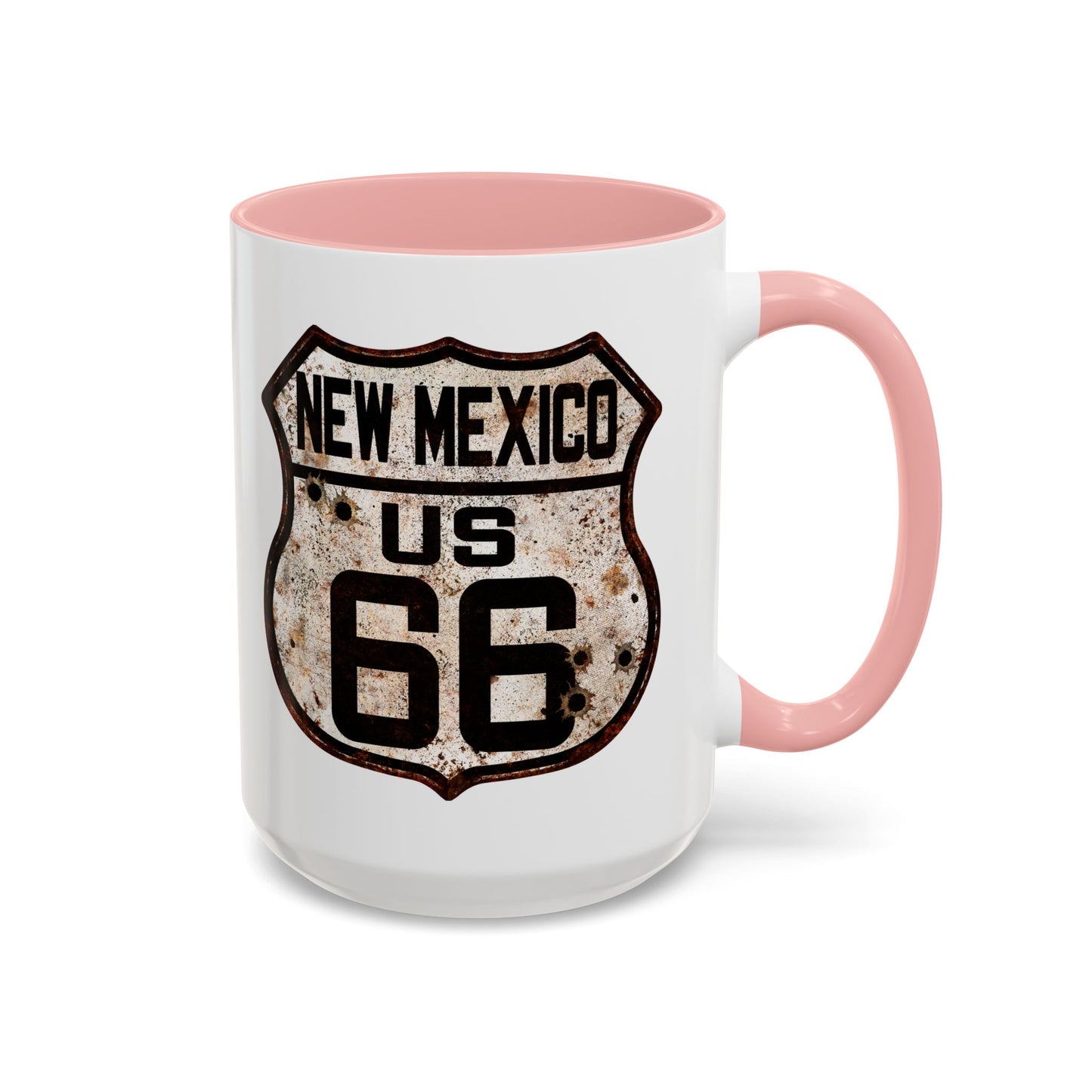 Mug Vintage Rusty Route 66 Highway Shield New Mexico Route 66 Gift 11oz, 15oz