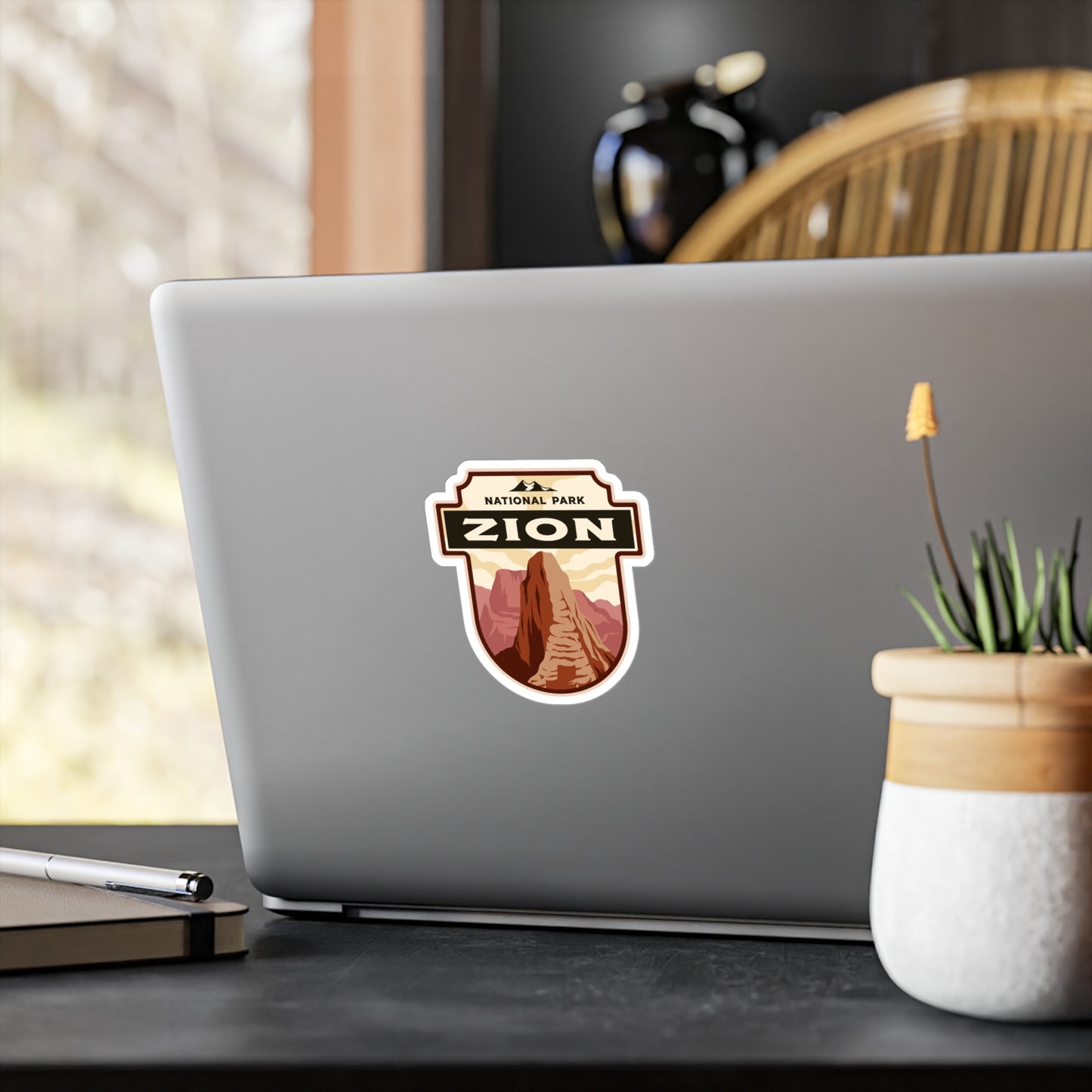 Zion National Park Sticker, National Park Stickers, Travel Stickers, Laptop Decal, Vinyl Sticker, Vinyl Decal, Floral Stickers