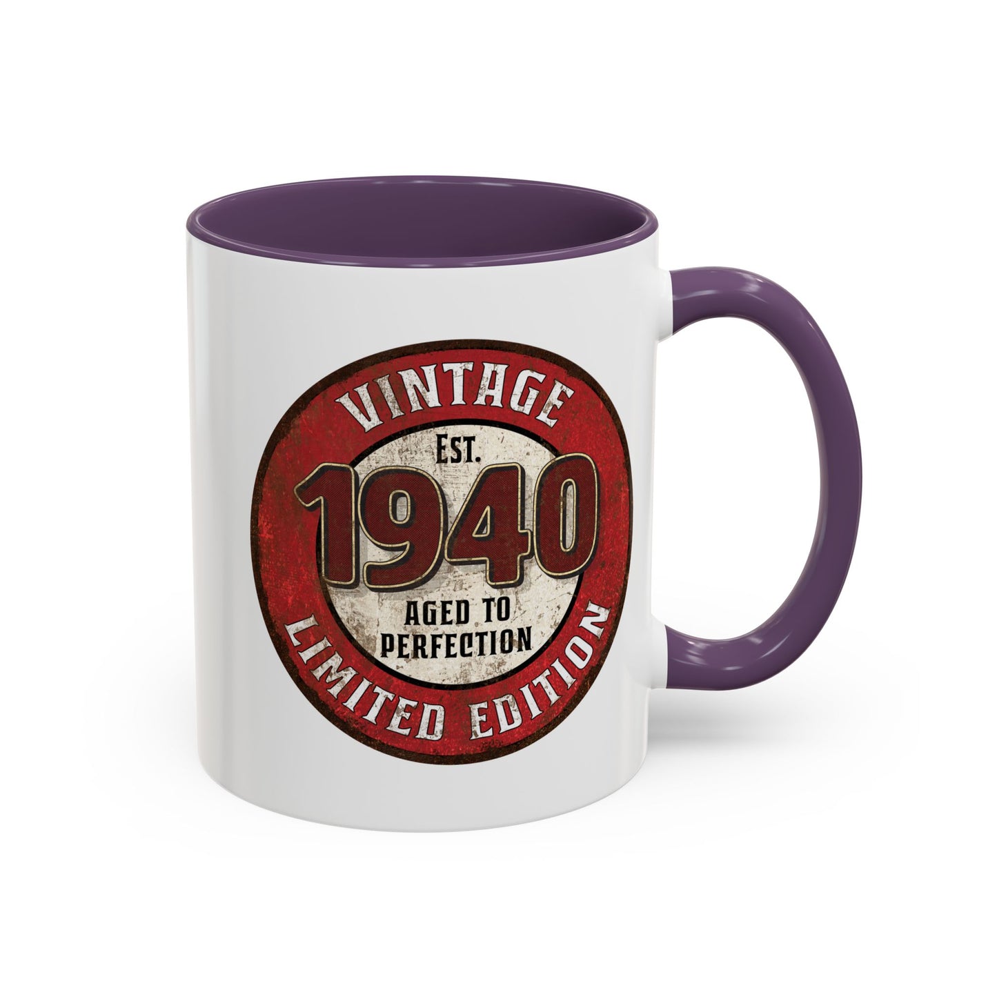 Vintage 1940 Birthday Mug, Aged to Perfection Limited Qty Coffee Cup