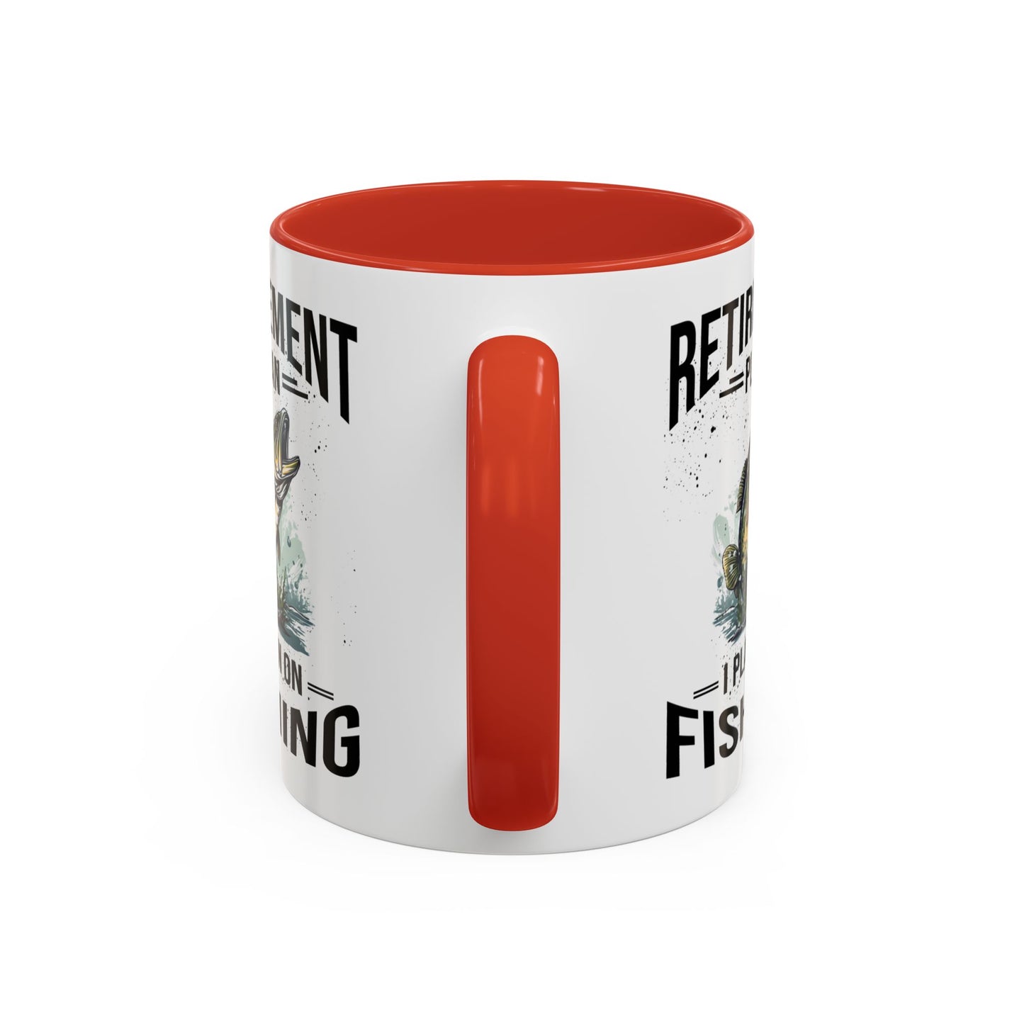 Retirement Mug - Retirement Plan Gone Fishing - Coffee Mug - Funny Retirement Gift, Happy Retirement Mug, Fishing Retirement Gift A0037-03 Accent Coffee Mug (11, 15oz)