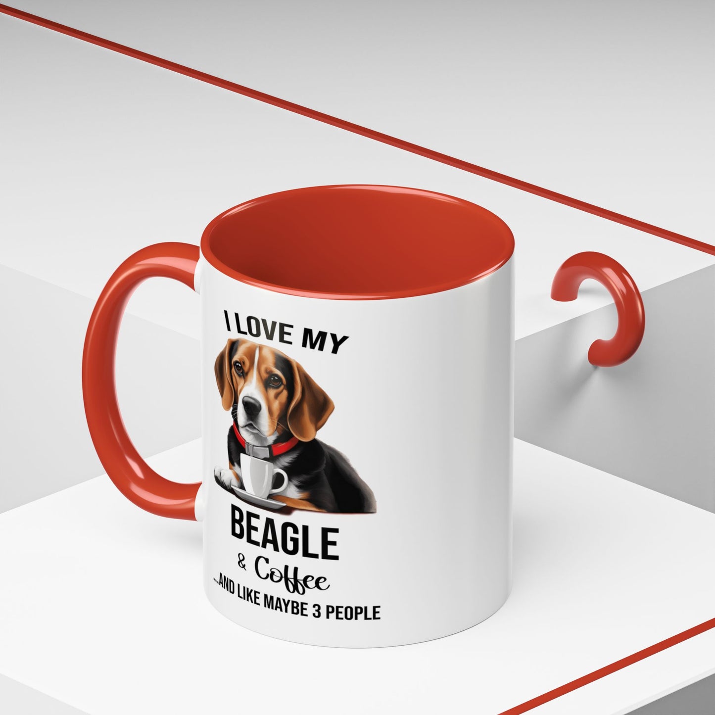 Beagle Lover Mug, Beagle Lover Gift, Coffee Mug, Beagle Mug, Beagle Gift, Beagle Owner Mug Beagle Owner Gift, Dog Mug A0023 Accent Coffee Mug (11, 15oz)