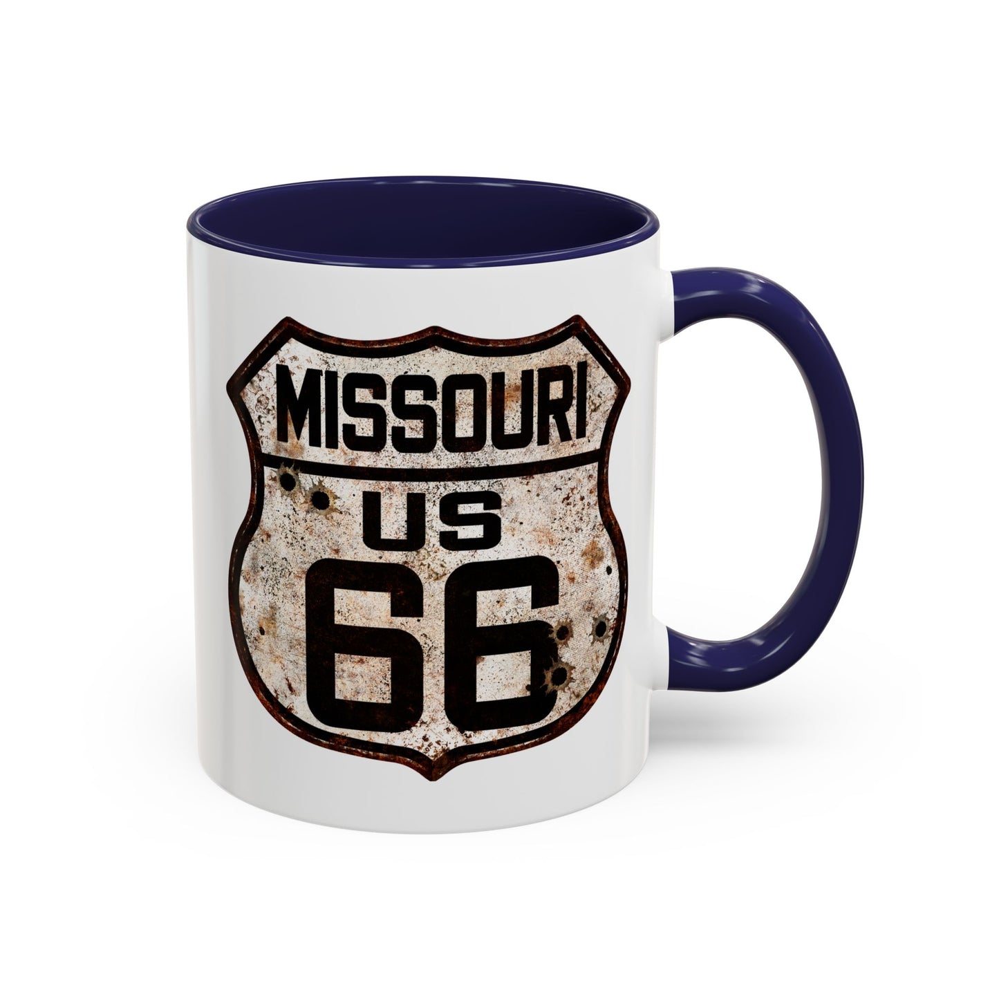 Mug Vintage Rusty Route 66 Highway Shield Missouri Route 66 Gift 11oz, 15oz