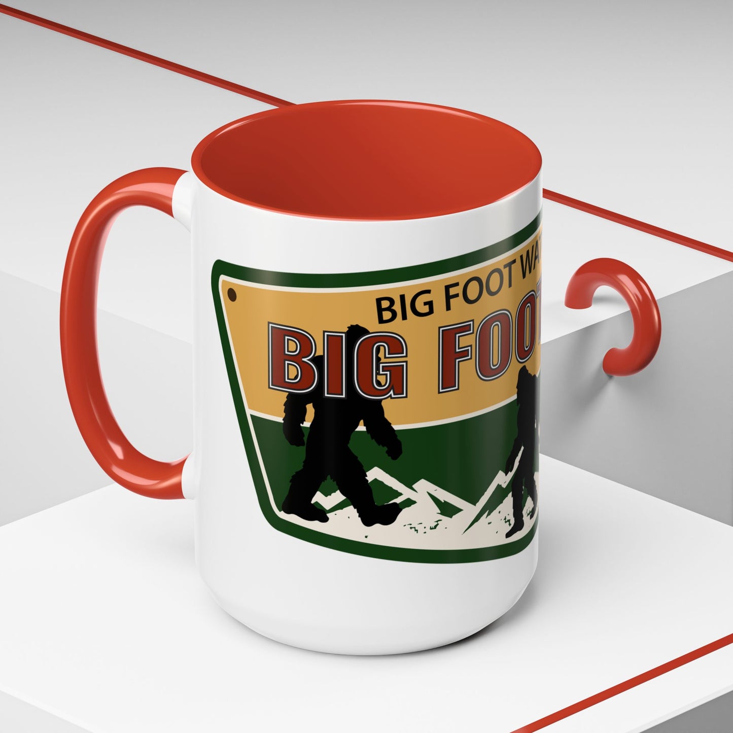 Big Foot Watch Club Sticker - Sasquatch Decal - Funny Yeti Gift Accent Coffee Mug (11, 15oz)