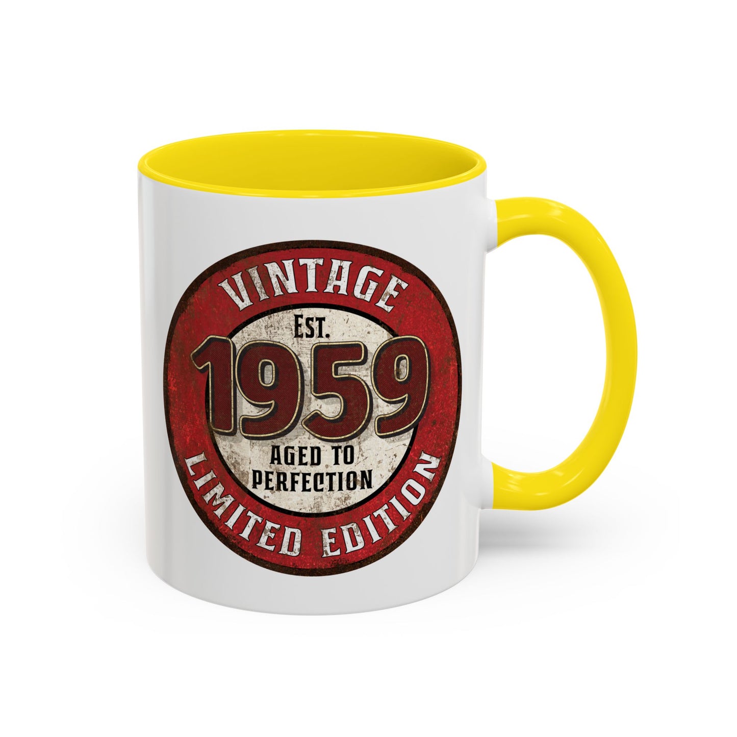 Vintage 1959 Birthday Mug, Aged to Perfection Limited Qty Coffee Cup - Gift Idea, Memories, Special Occasion, Collector's Item, Unique