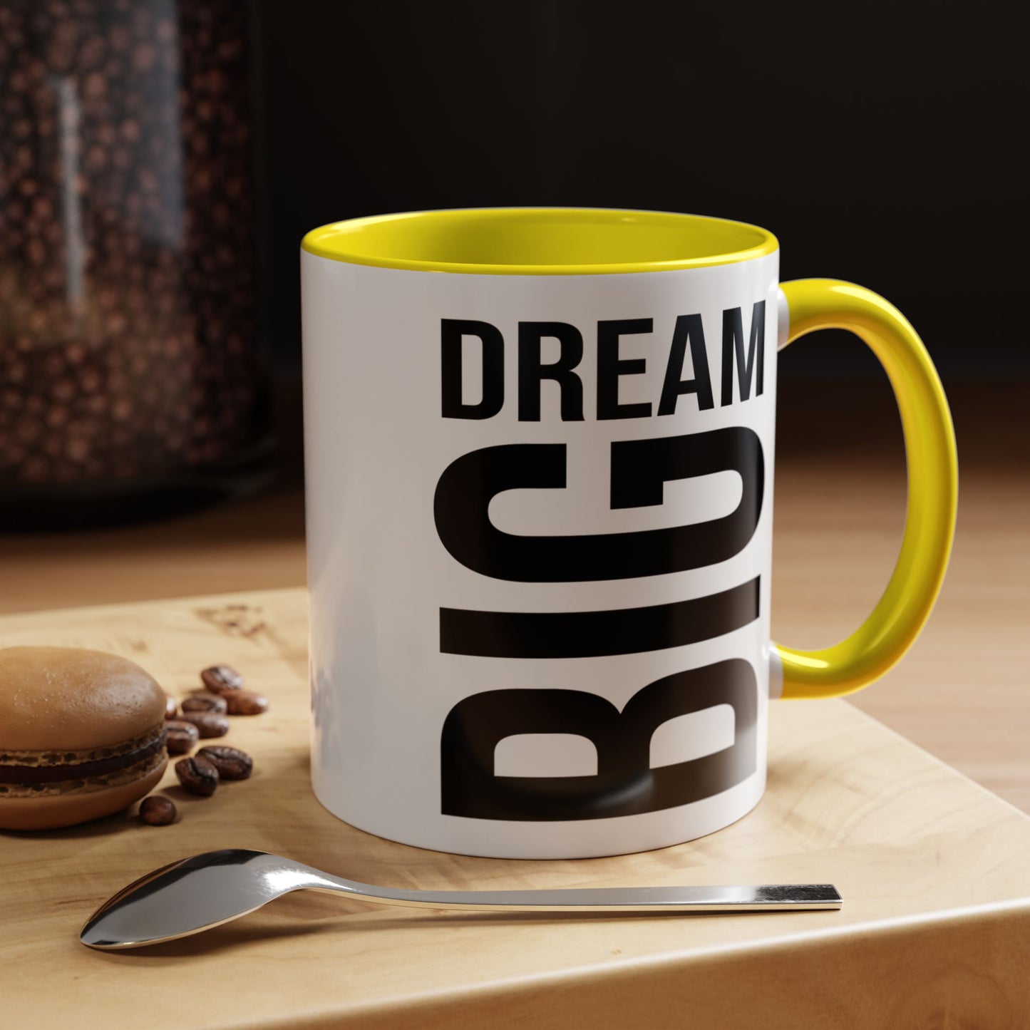 Dream Big Coffee Cup! Motivational Coffee Mug, Positive Affirmation, Gift for him / her, Favorite Mug, Gift Idea for Dad, Best Mug A0022-004 Accent Coffee Mug (11, 15oz)