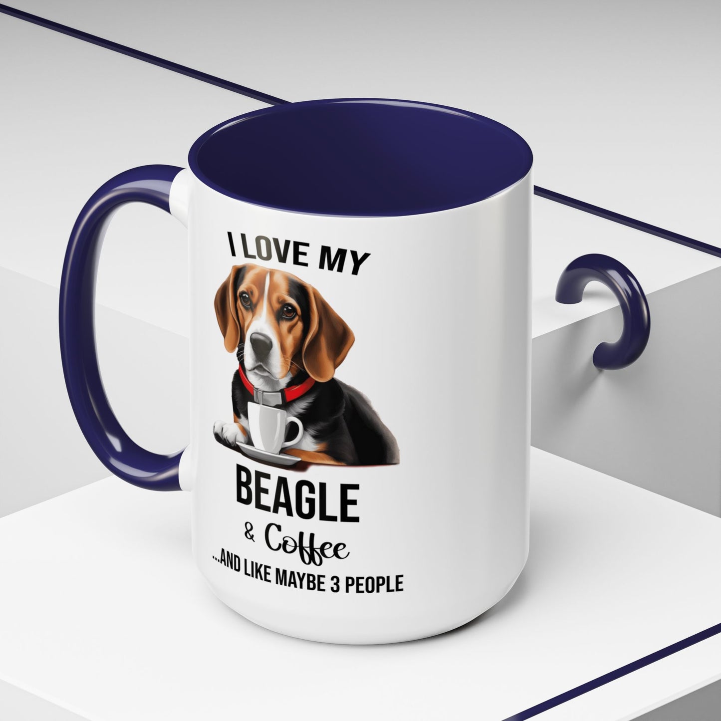 Beagle Lover Mug, Beagle Lover Gift, Coffee Mug, Beagle Mug, Beagle Gift, Beagle Owner Mug Beagle Owner Gift, Dog Mug A0023 Accent Coffee Mug (11, 15oz)