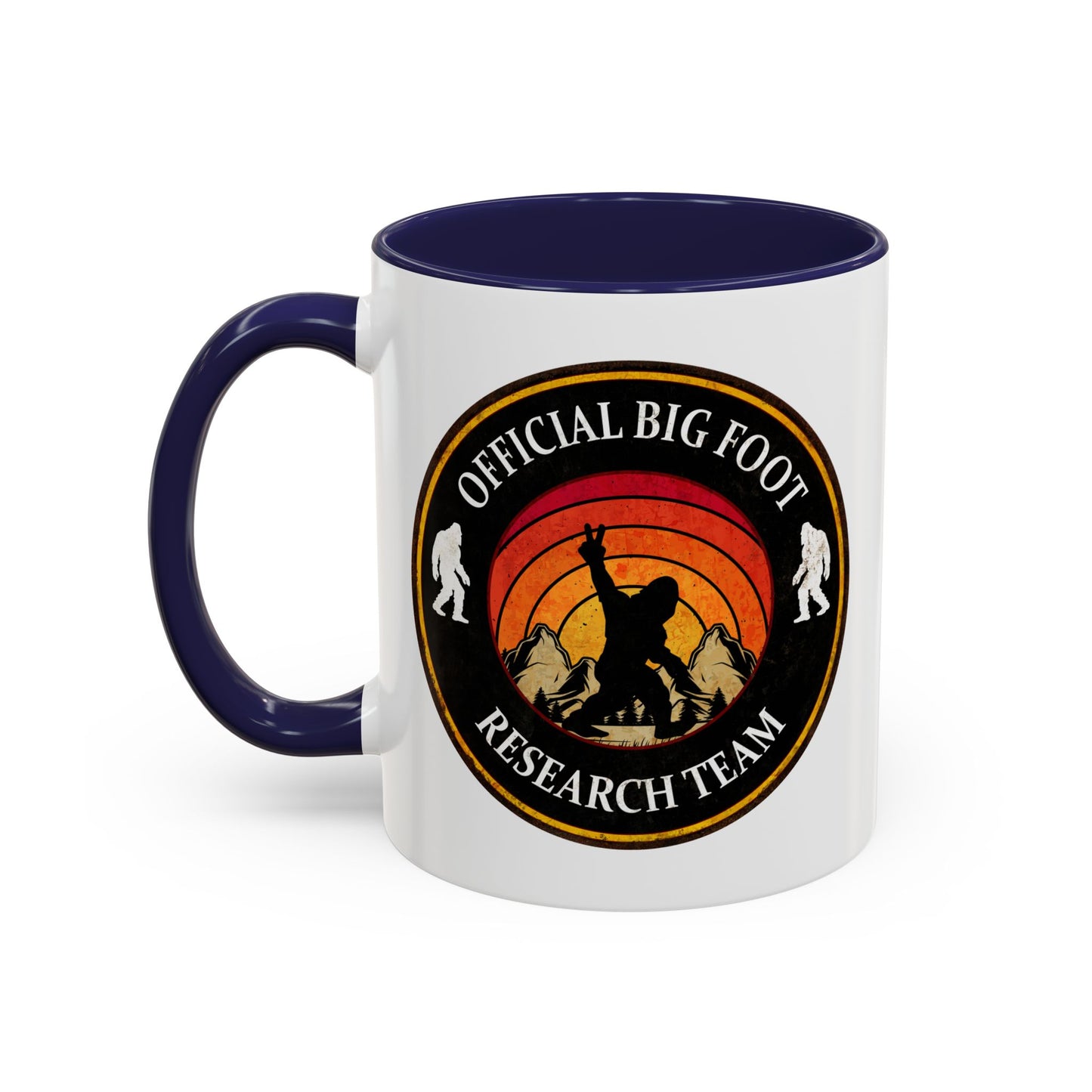 Big Foot Sticker - Big Foot Watch Club - Sasquatch Decal - Funny Yeti Gift Accent Coffee Mug (11, 15oz)