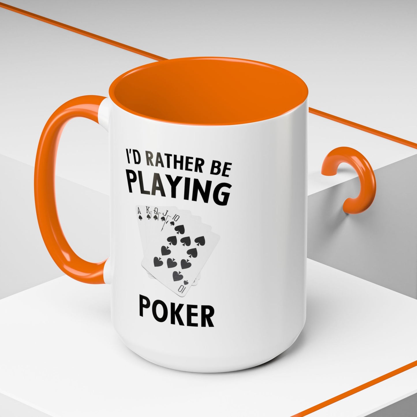 Funny Card Player Mug. Poker Mug. Card Player Gift. Poker Gift. Poker Player Coffee Mug. Poker Expert Mug. Poker Expert Gift Accent Coffee Mug (11, 15oz)