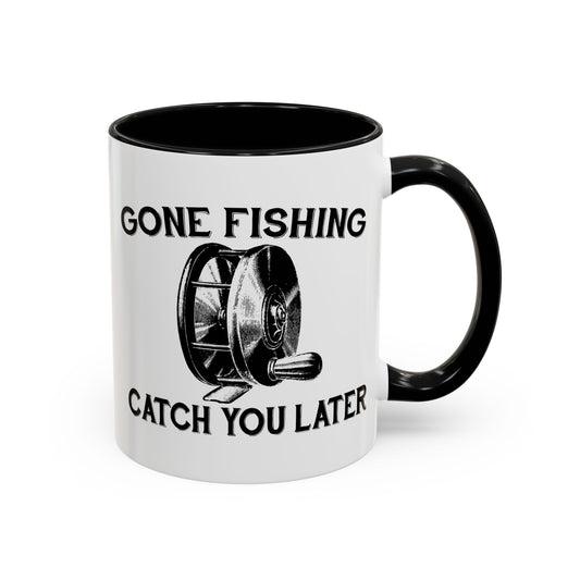 Coffee Mug, Gone Fly Fishing Gift for Dad or Grandpa