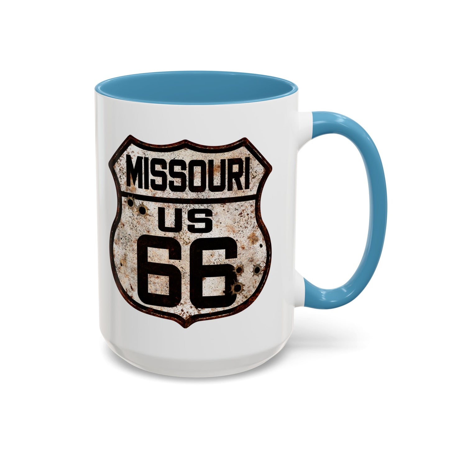 Mug Vintage Rusty Route 66 Highway Shield Missouri Route 66 Gift 11oz, 15oz