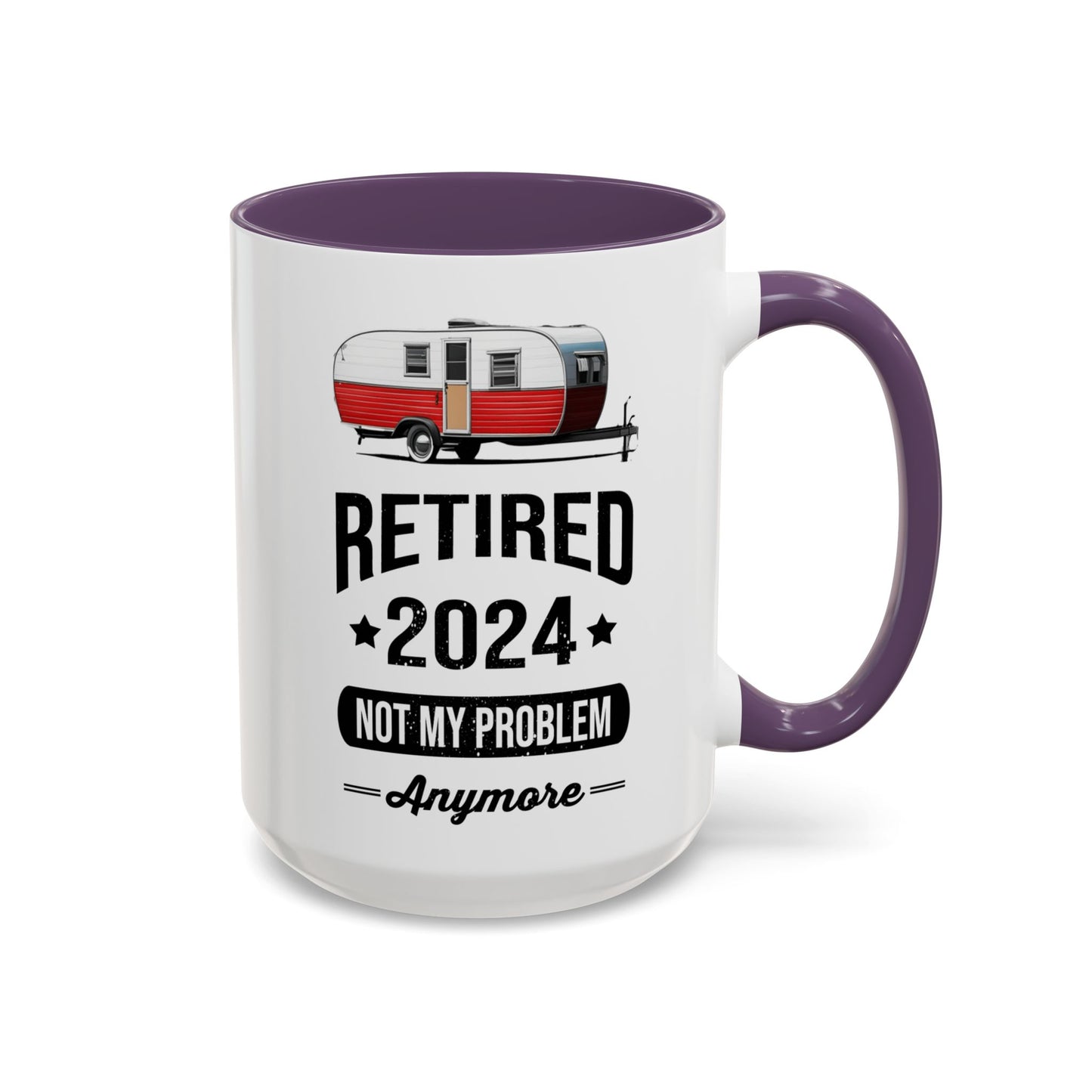 Retirement Mug - Retirement Camping - Coffee Mug - Funny Retirement Gift, Happy Retirement Mug, Fishing Retirement Gift A0037-02 Accent Coffee Mug (11, 15oz)