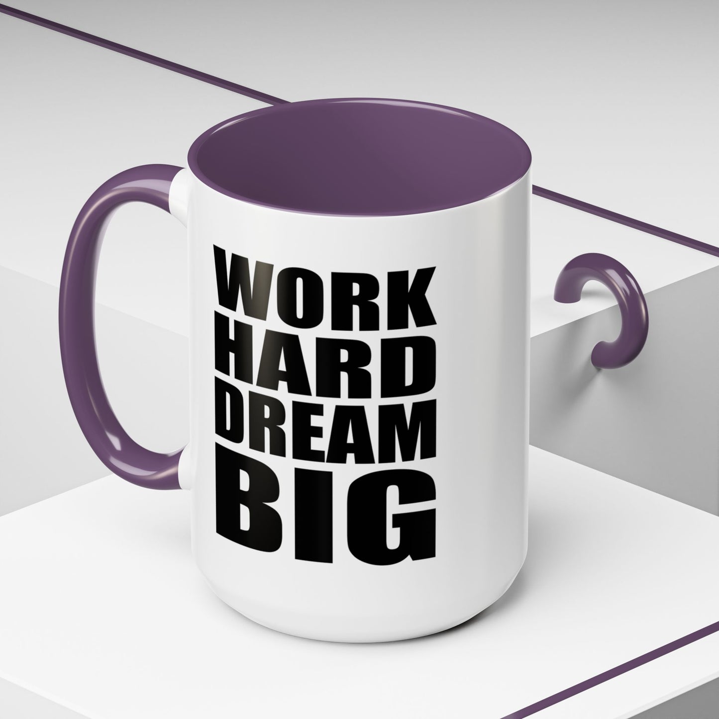 Work Hard Dream Big Mug, Entrepreneur Mug, Business Owner Mug, Business Gift, Business Mug, Motivational Mug, Entrepreneur Gift A0022-006A Accent Coffee Mug (11, 15oz)