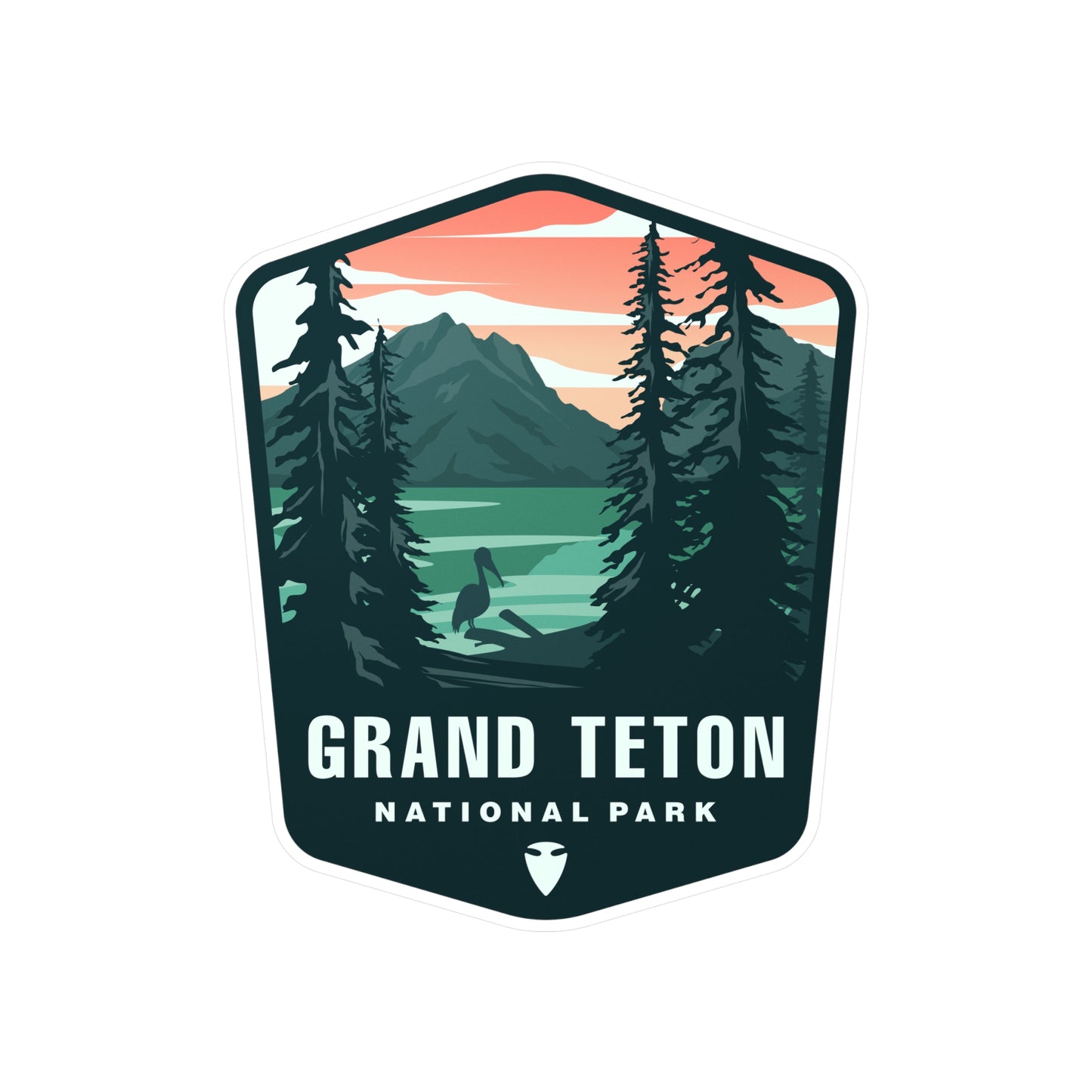 Grand Teton National Park Vinyl Sticker - Perfect Gift for Outdoor Enthusiasts