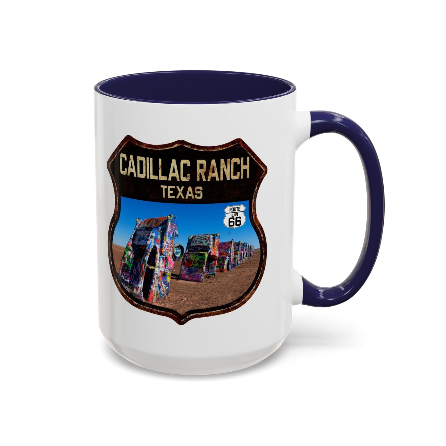 Mug Cadillac Ranch Route 66 Shield Texas 11oz