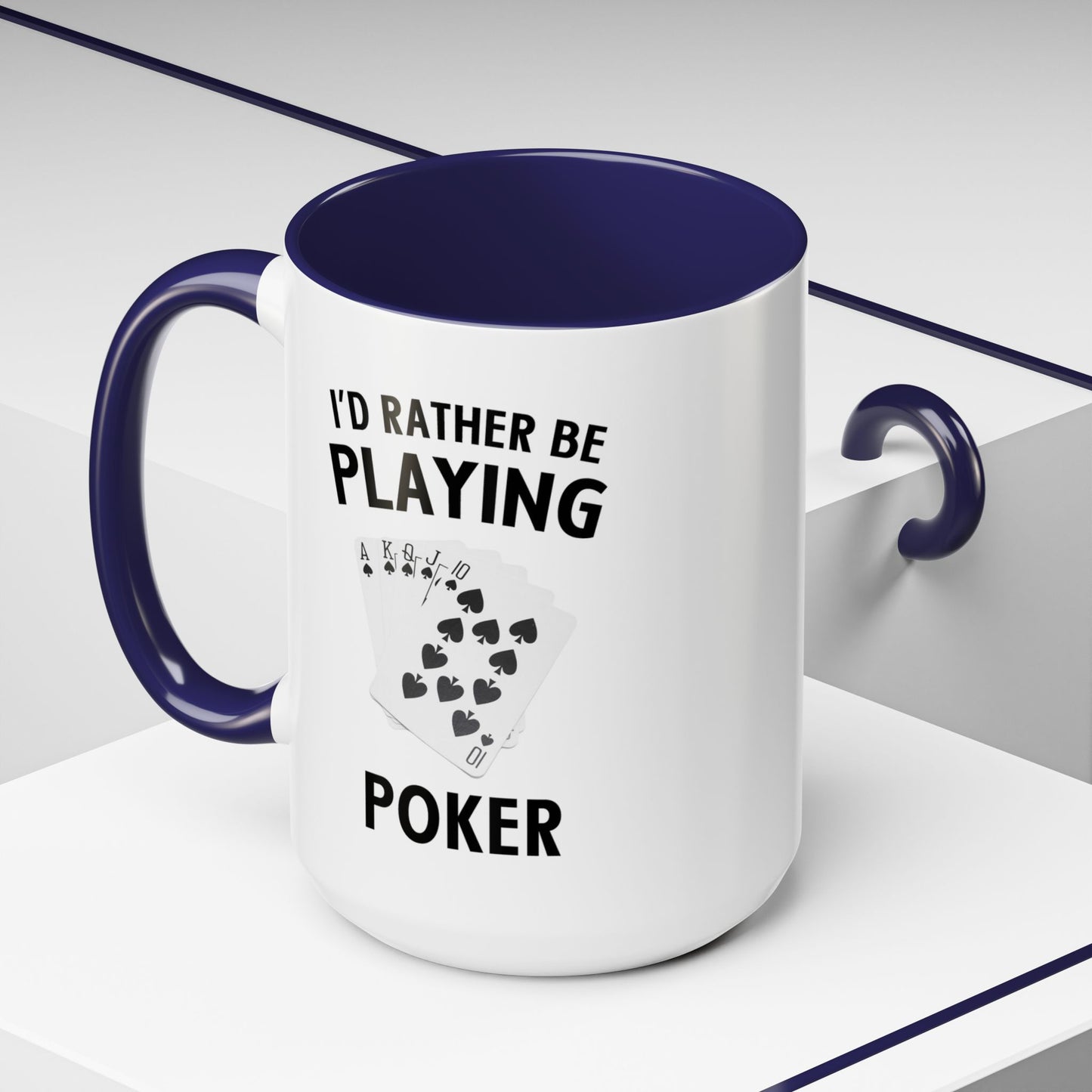 Funny Card Player Mug. Poker Mug. Card Player Gift. Poker Gift. Poker Player Coffee Mug. Poker Expert Mug. Poker Expert Gift Accent Coffee Mug (11, 15oz)