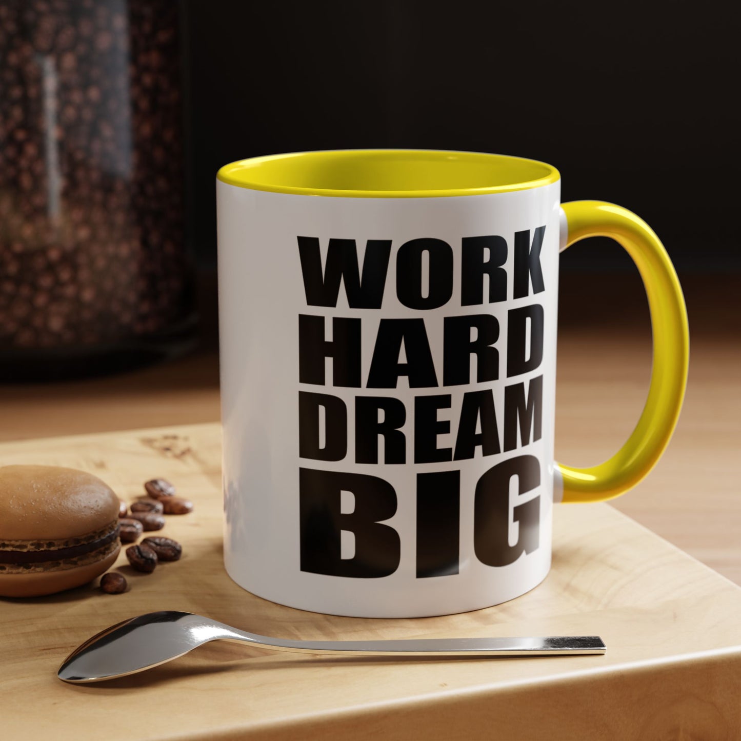 Work Hard Dream Big Mug, Entrepreneur Mug, Business Owner Mug, Business Gift, Business Mug, Motivational Mug, Entrepreneur Gift A0022-006A Accent Coffee Mug (11, 15oz)