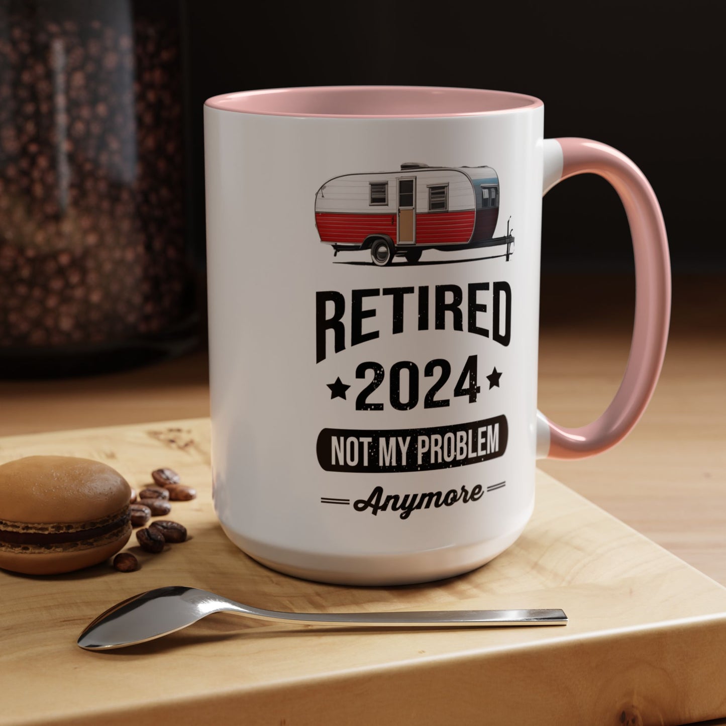 Retirement Mug - Retirement Camping - Coffee Mug - Funny Retirement Gift, Happy Retirement Mug, Fishing Retirement Gift A0037-02 Accent Coffee Mug (11, 15oz)