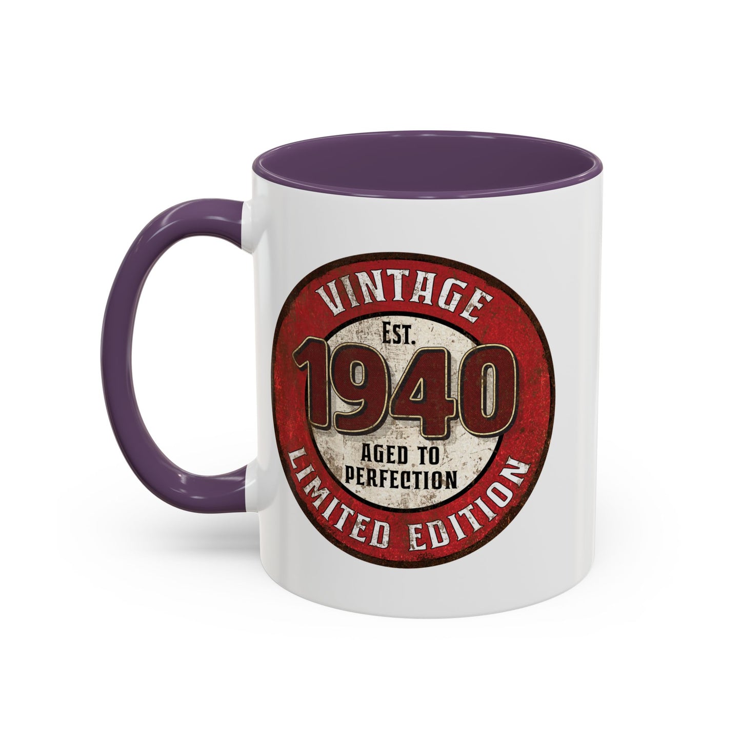 Vintage 1940 Birthday Mug, Aged to Perfection Limited Qty Coffee Cup