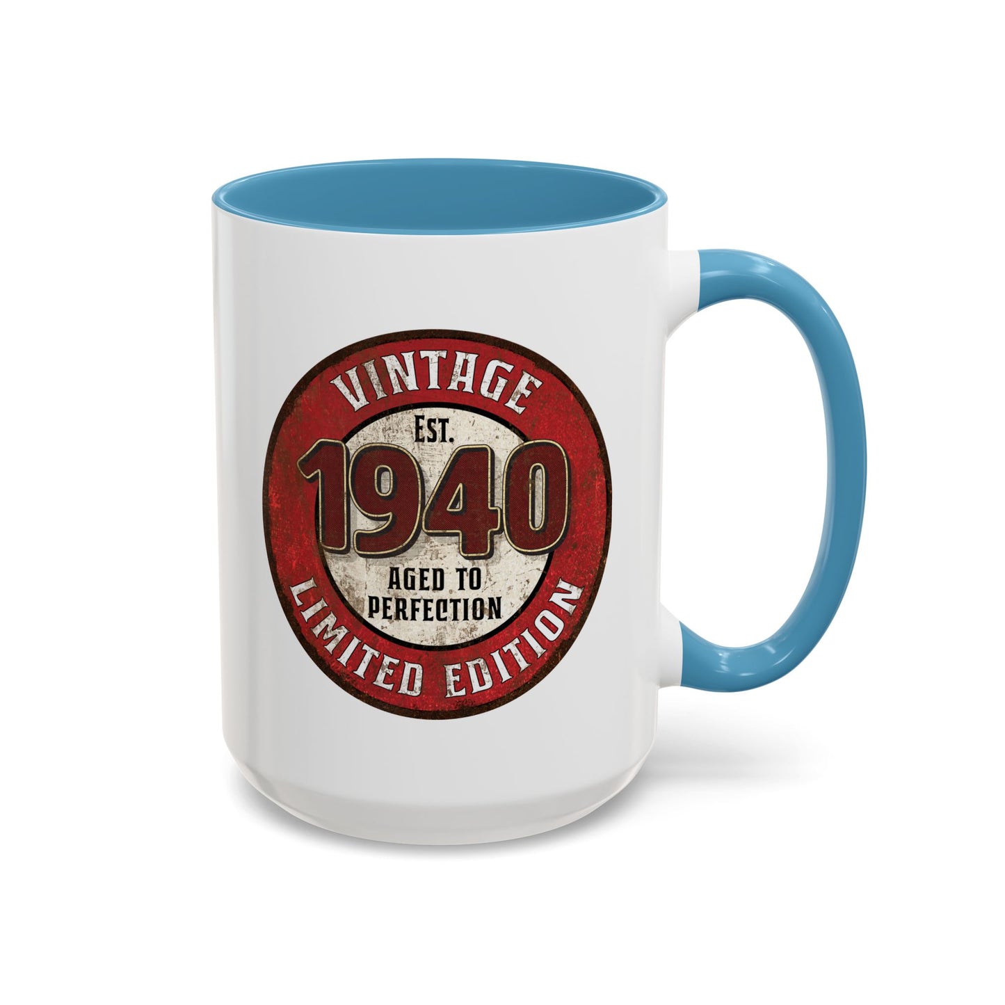 Vintage 1940 Birthday Mug, Aged to Perfection Limited Qty Coffee Cup