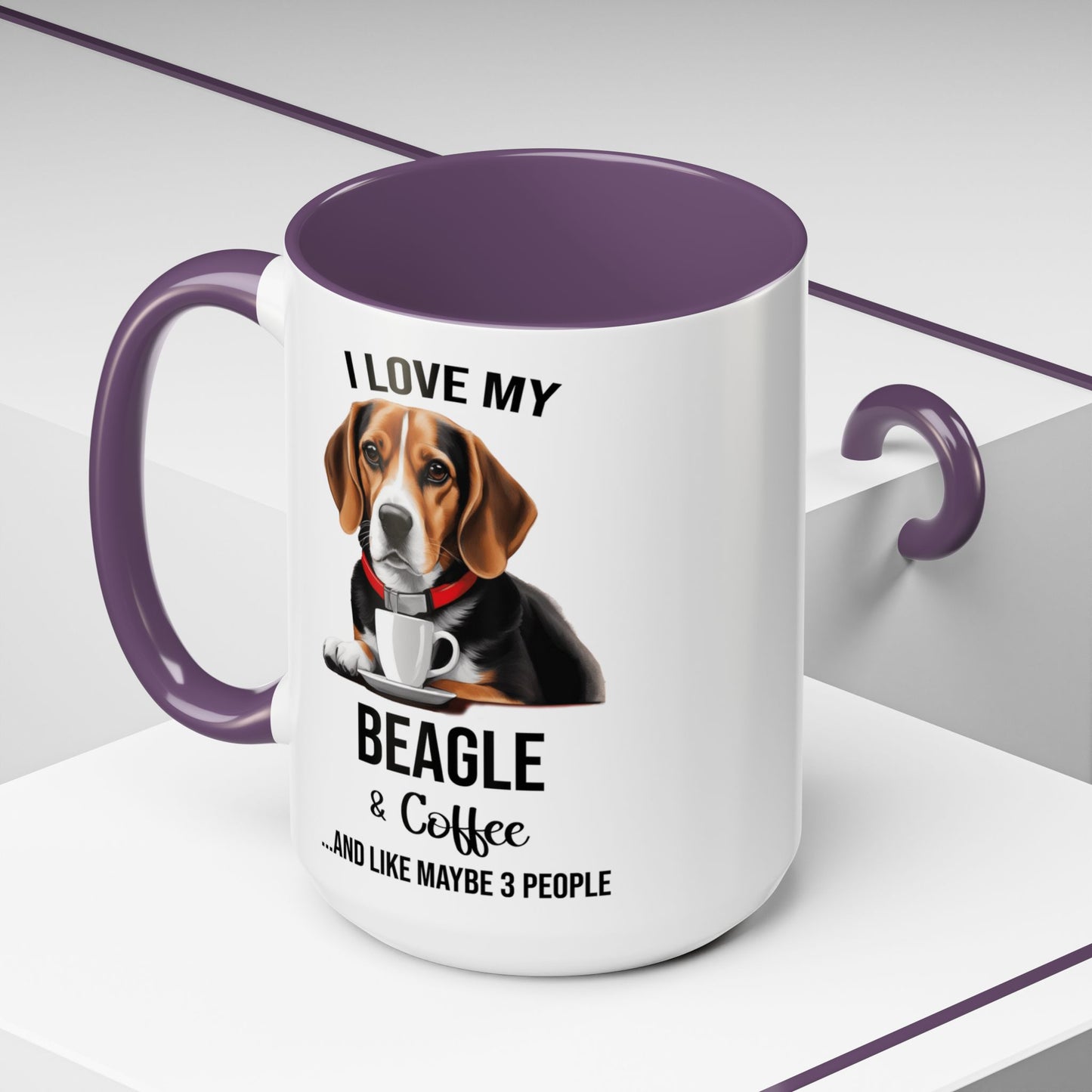 Beagle Lover Mug, Beagle Lover Gift, Coffee Mug, Beagle Mug, Beagle Gift, Beagle Owner Mug Beagle Owner Gift, Dog Mug A0023 Accent Coffee Mug (11, 15oz)