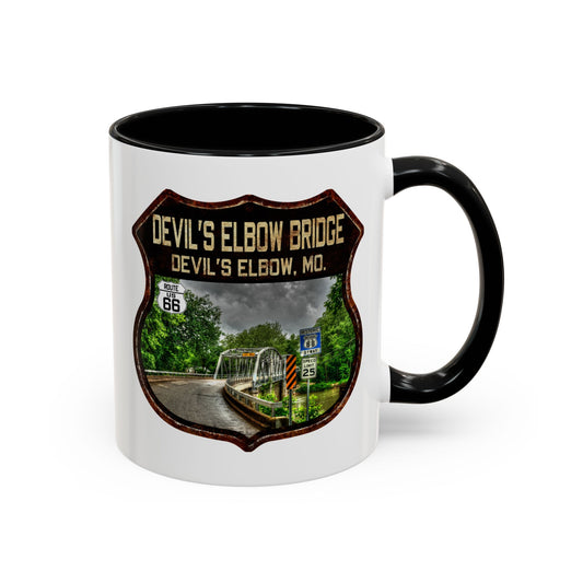 Mug Devil's Elbow Bridge Route 66 Shield Missouri 11oz