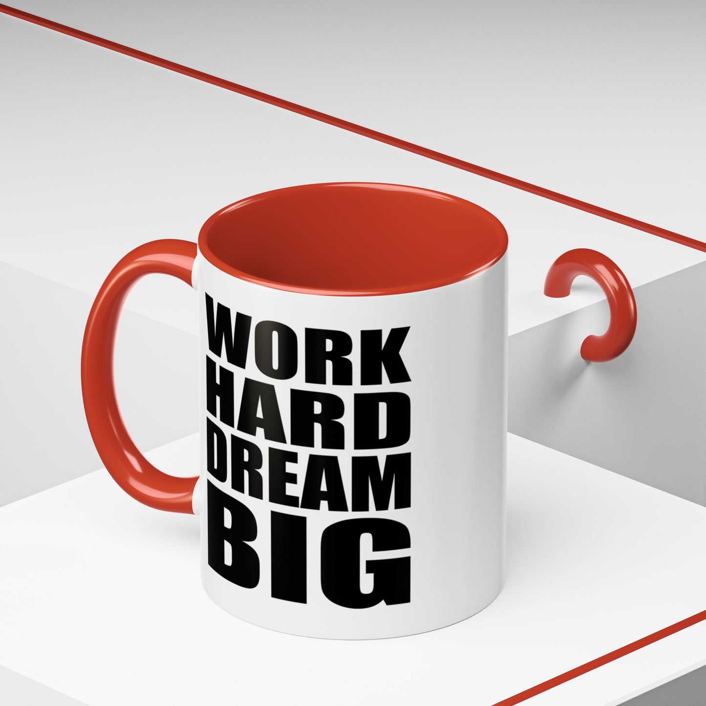 Work Hard Dream Big Mug, Entrepreneur Mug, Business Owner Mug, Business Gift, Business Mug, Motivational Mug, Entrepreneur Gift A0022-006A Accent Coffee Mug (11, 15oz)