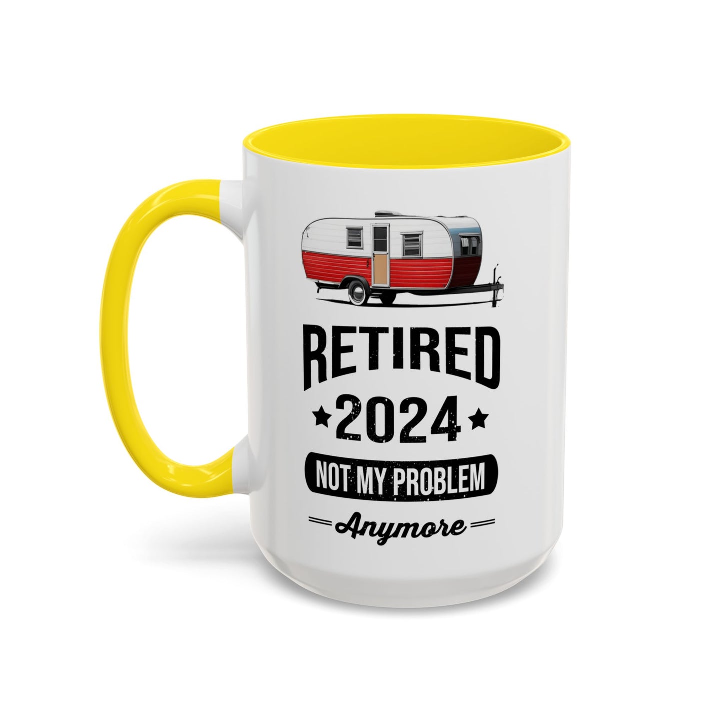 Retirement Mug - Retirement Camping - Coffee Mug - Funny Retirement Gift, Happy Retirement Mug, Fishing Retirement Gift A0037-02 Accent Coffee Mug (11, 15oz)