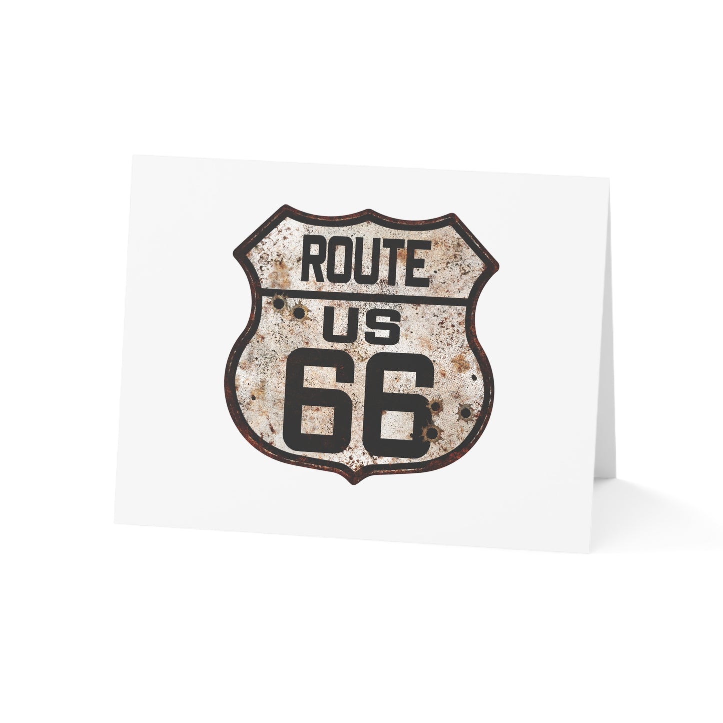 Vintage Route 66 Inspired Postcard Design - Set of Retro Horizontal Greeting Cards (1, 10, 30, and 50pcs)