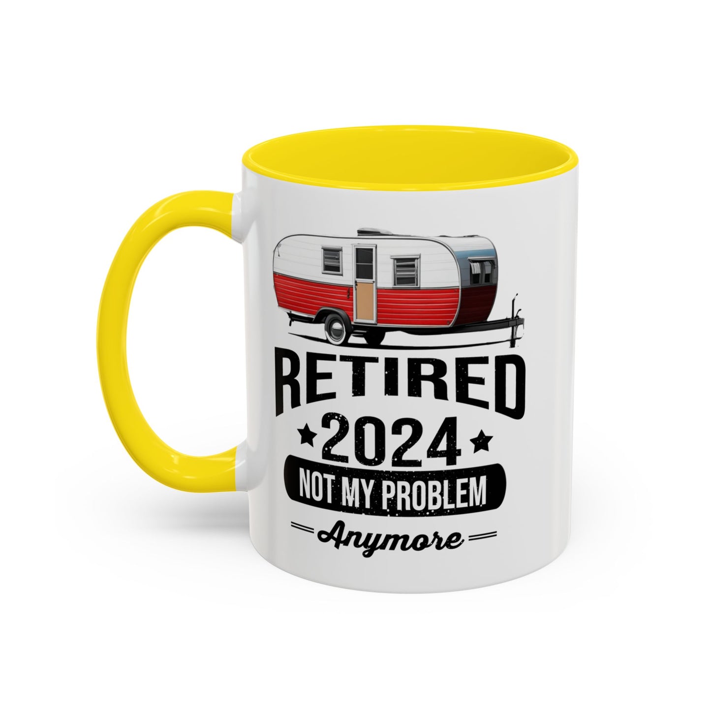 Retirement Mug - Retirement Camping - Coffee Mug - Funny Retirement Gift, Happy Retirement Mug, Fishing Retirement Gift A0037-02 Accent Coffee Mug (11, 15oz)