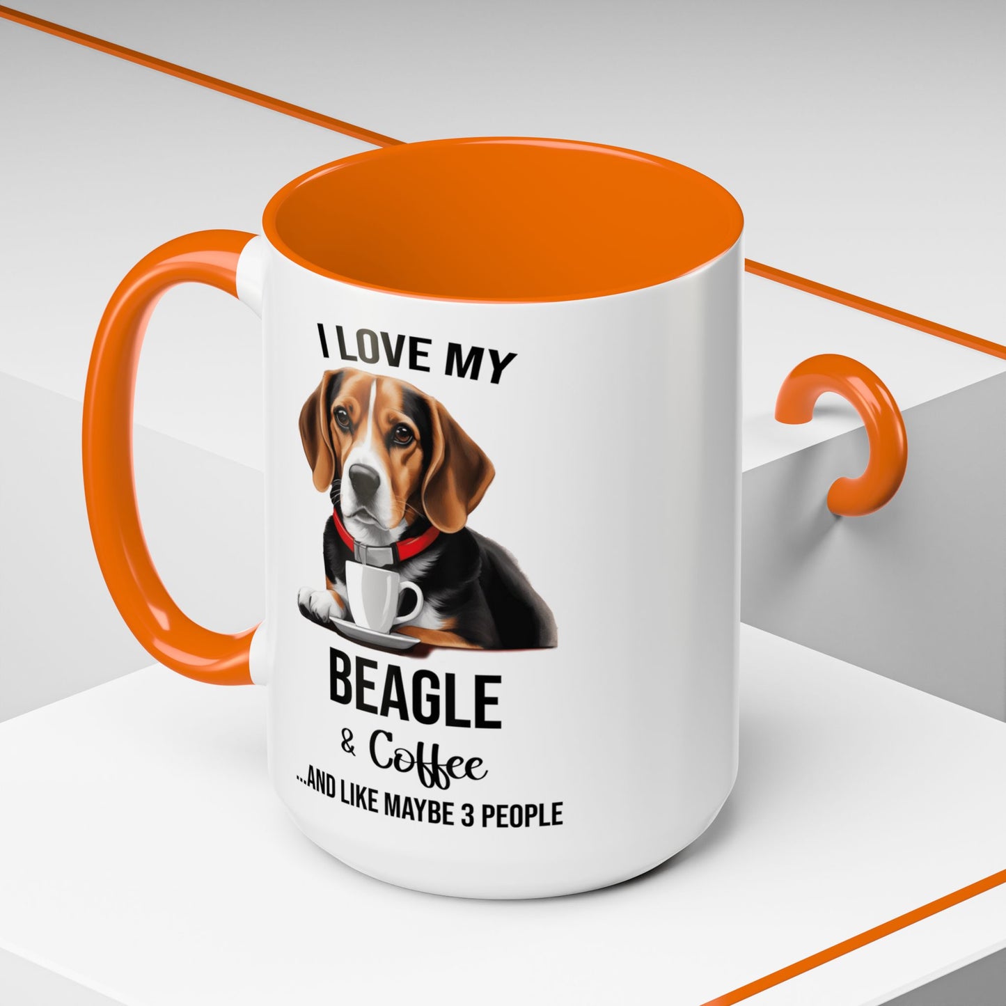 Beagle Lover Mug, Beagle Lover Gift, Coffee Mug, Beagle Mug, Beagle Gift, Beagle Owner Mug Beagle Owner Gift, Dog Mug A0023 Accent Coffee Mug (11, 15oz)