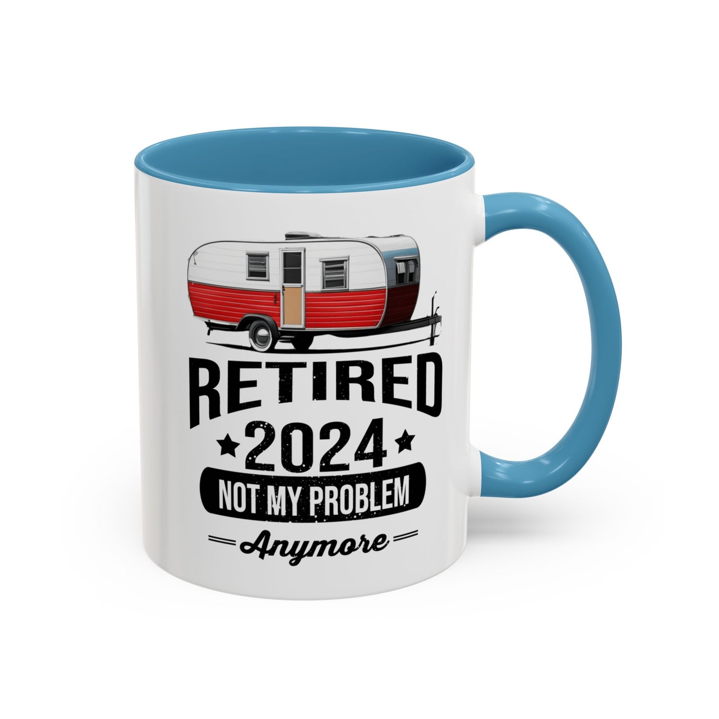 Retirement Mug - Retirement Camping - Coffee Mug - Funny Retirement Gift, Happy Retirement Mug, Fishing Retirement Gift A0037-02 Accent Coffee Mug (11, 15oz)