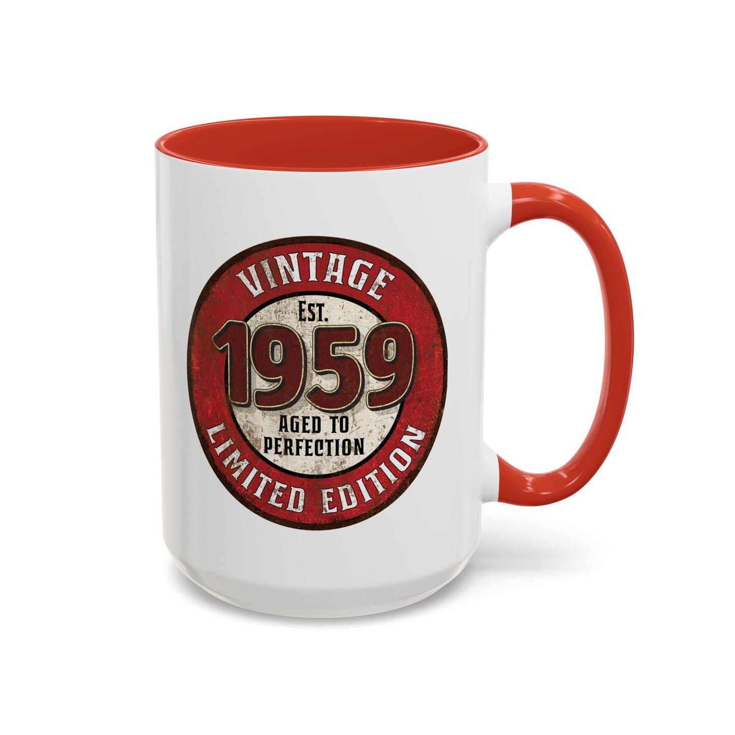 Vintage 1959 Birthday Mug, Aged to Perfection Limited Qty Coffee Cup - Gift Idea, Memories, Special Occasion, Collector's Item, Unique