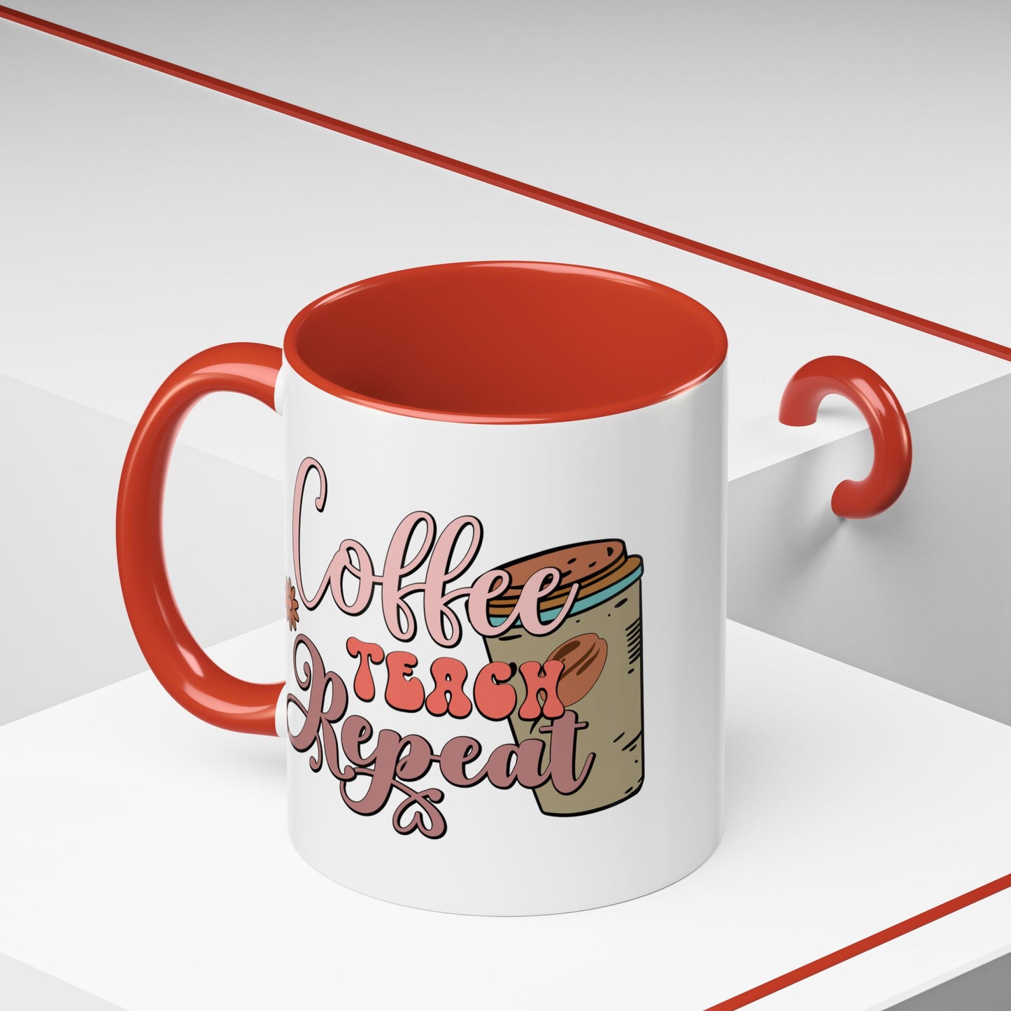 Coffee Teacher Mug - Coffee, Teach, Repeat