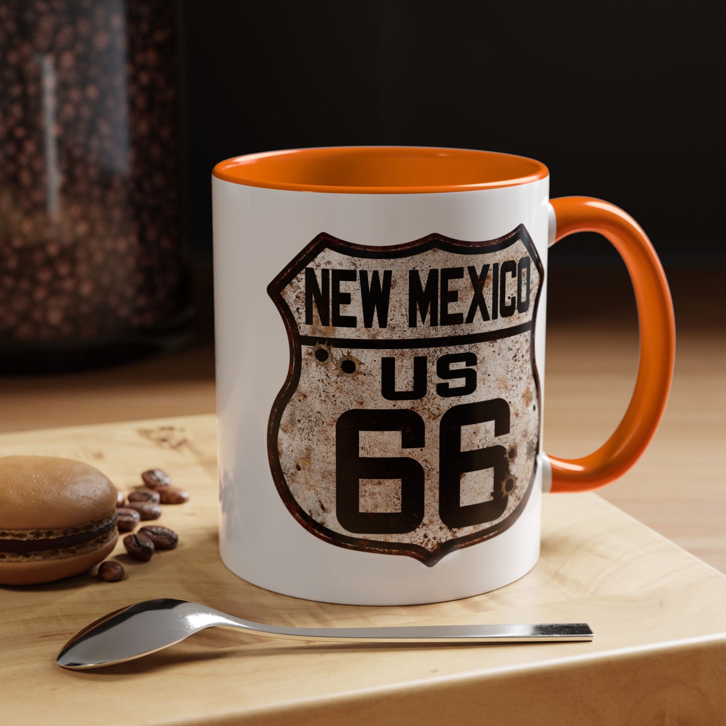 Mug Vintage Rusty Route 66 Highway Shield New Mexico Route 66 Gift 11oz, 15oz