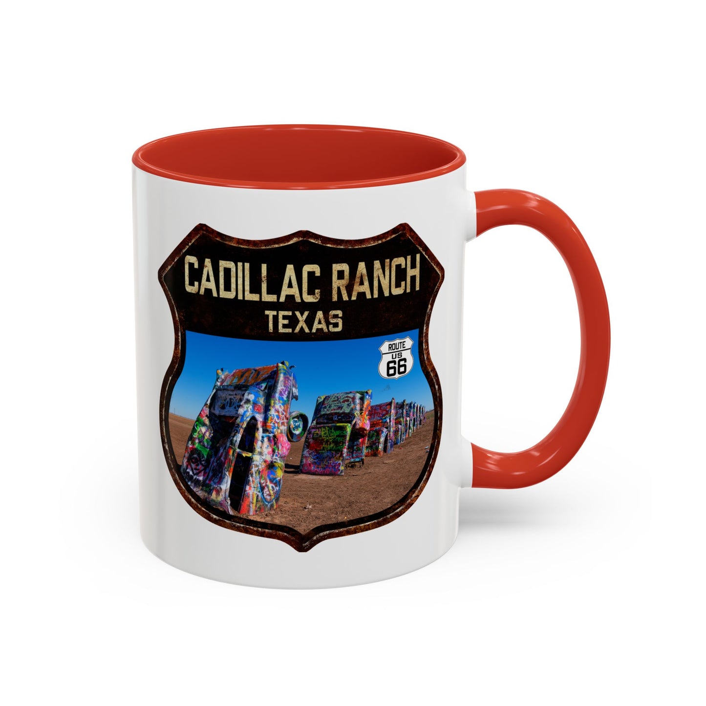 Mug Cadillac Ranch Route 66 Shield Texas 11oz